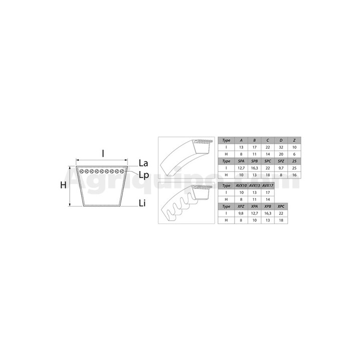 Correa trapezoidal dentada | Claas