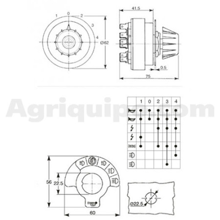 Interruptor de luz | Massey Ferguson 2